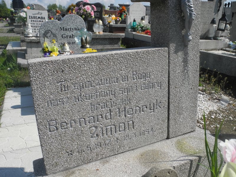 Bernard Zimoń 1947 Rybnik Niedobczyce - Grobonet - Wyszukiwarka osób pochowanych