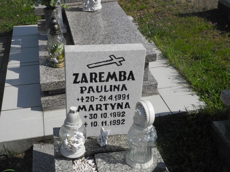 Martyna Zaremba 1992 Rybnik Niedobczyce - Grobonet - Wyszukiwarka osób pochowanych
