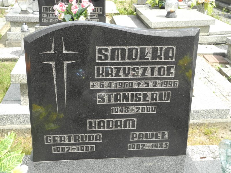 Krzysztof Smołka 1960 Rybnik Niedobczyce - Grobonet - Wyszukiwarka osób pochowanych