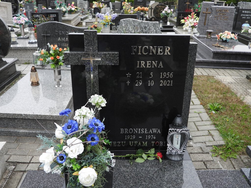 Irena Ficner 1956 Rybnik Niedobczyce - Grobonet - Wyszukiwarka osób pochowanych