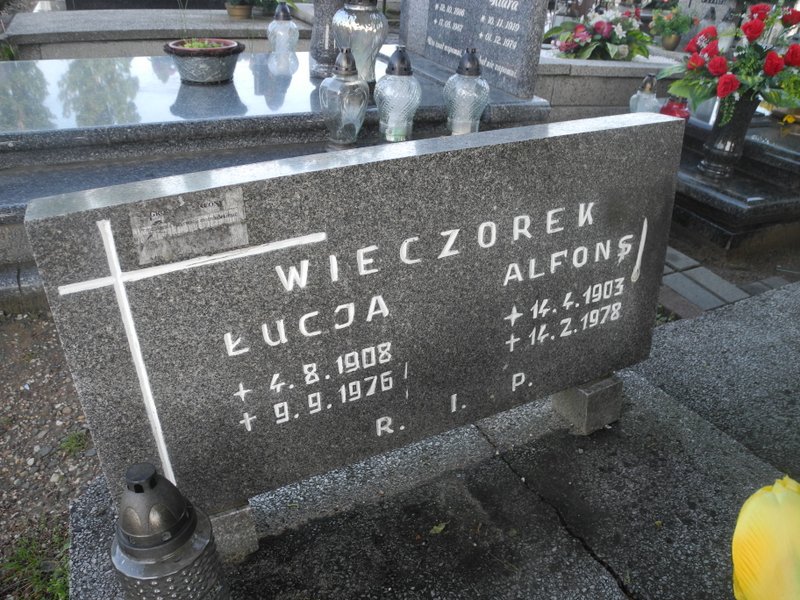 Alfons Wieczorek 1903 Rybnik Niedobczyce - Grobonet - Wyszukiwarka osób pochowanych