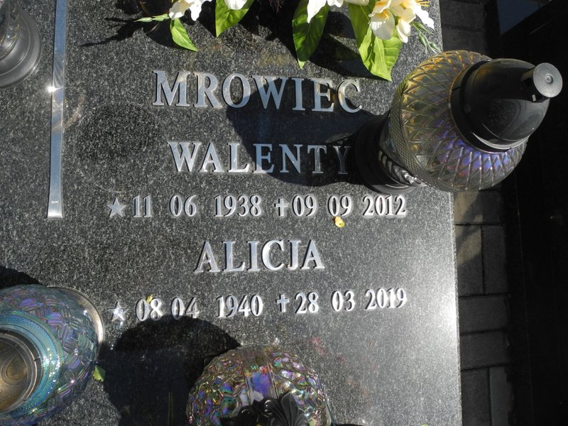 Alicja Mrowiec 1940 Rybnik Niedobczyce - Grobonet - Wyszukiwarka osób pochowanych