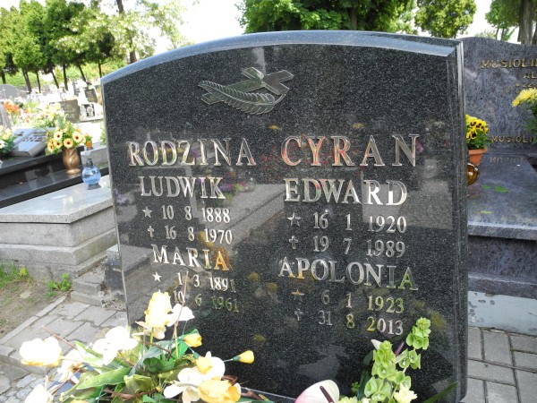 Edward Cyran 1920 Rybnik Niedobczyce - Grobonet - Wyszukiwarka osób pochowanych
