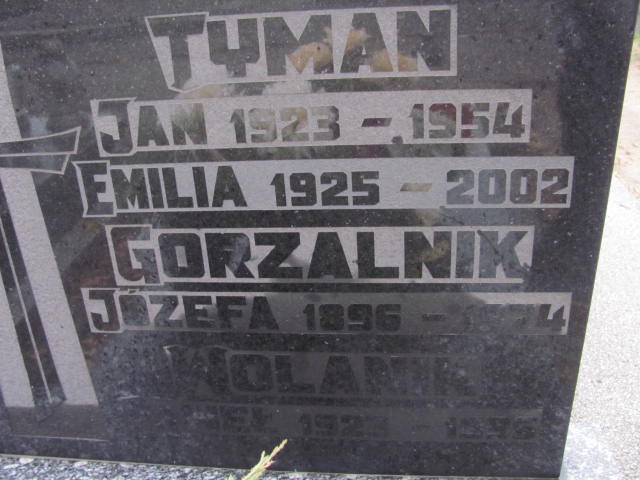 Emilia Tyman 1925 Rybnik Niedobczyce - Grobonet - Wyszukiwarka osób pochowanych